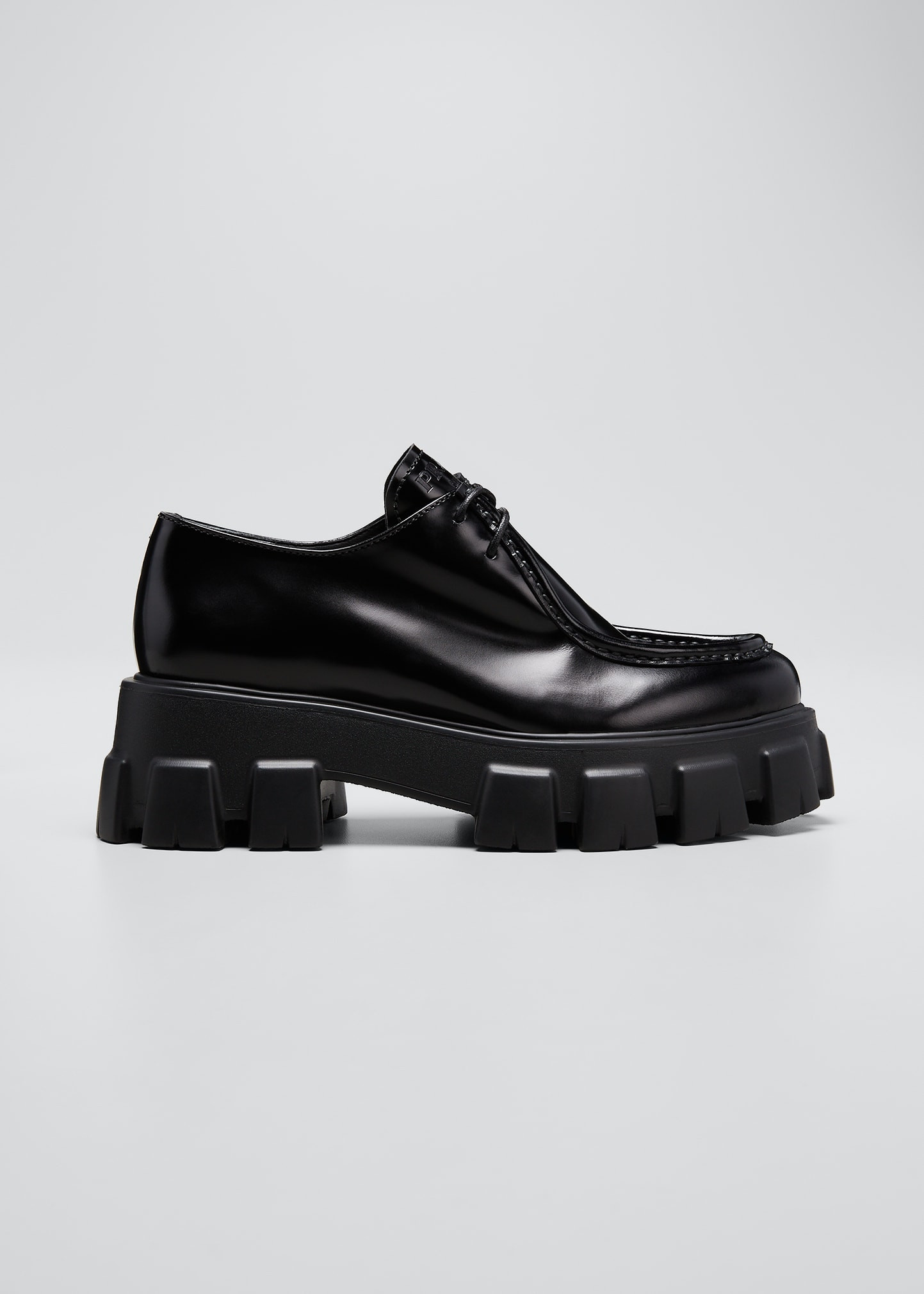 Monolith Platform Lace-Up Moccasin Loafers | Bergdorf Goodman
