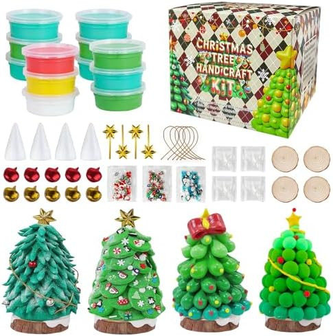 Christmas Trees DIY Crafts Kit - Christmas Modeling Clay DIY Craft Kit Creative Holiday Activity ... | Amazon (US)
