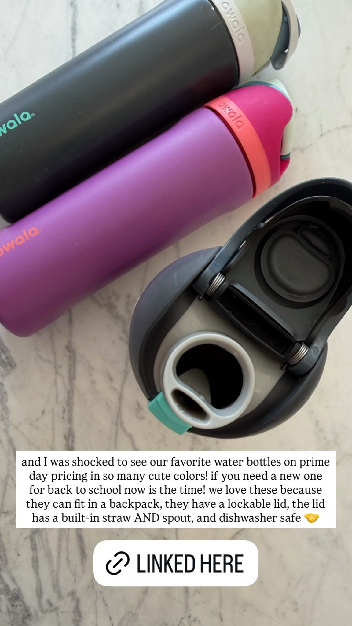 and I was shocked to see our favorite water bottles on prime day pricing in so many cute colors! if you need a new one for back to school now is the time! we love these because they can fit in a backpack, they have a lockable lid, the lid has a built-in straw AND spout, and dishwasher safe 🤝

#LTKmomlife #LTKKids #LTKHome