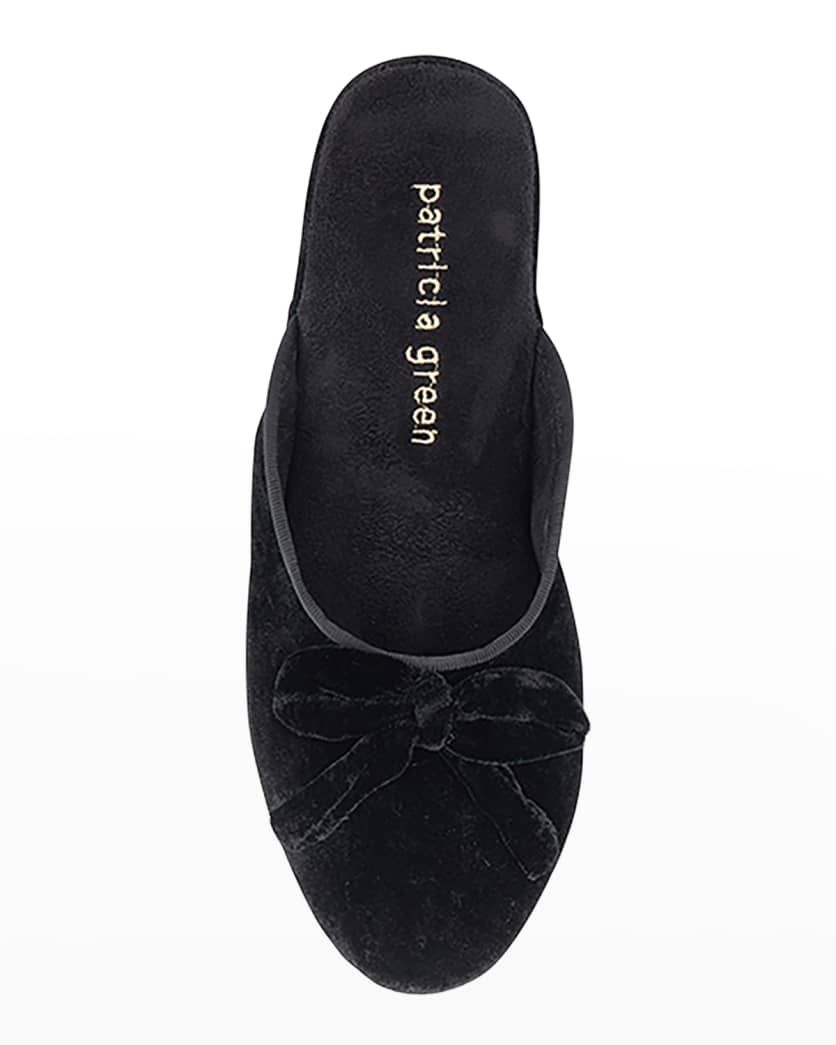 Patricia Green Bardot Velvet Slippers | Neiman Marcus