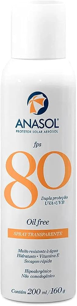Protetor Solar Aerosol FPS 80 200ml - Anasol | Amazon (BR)