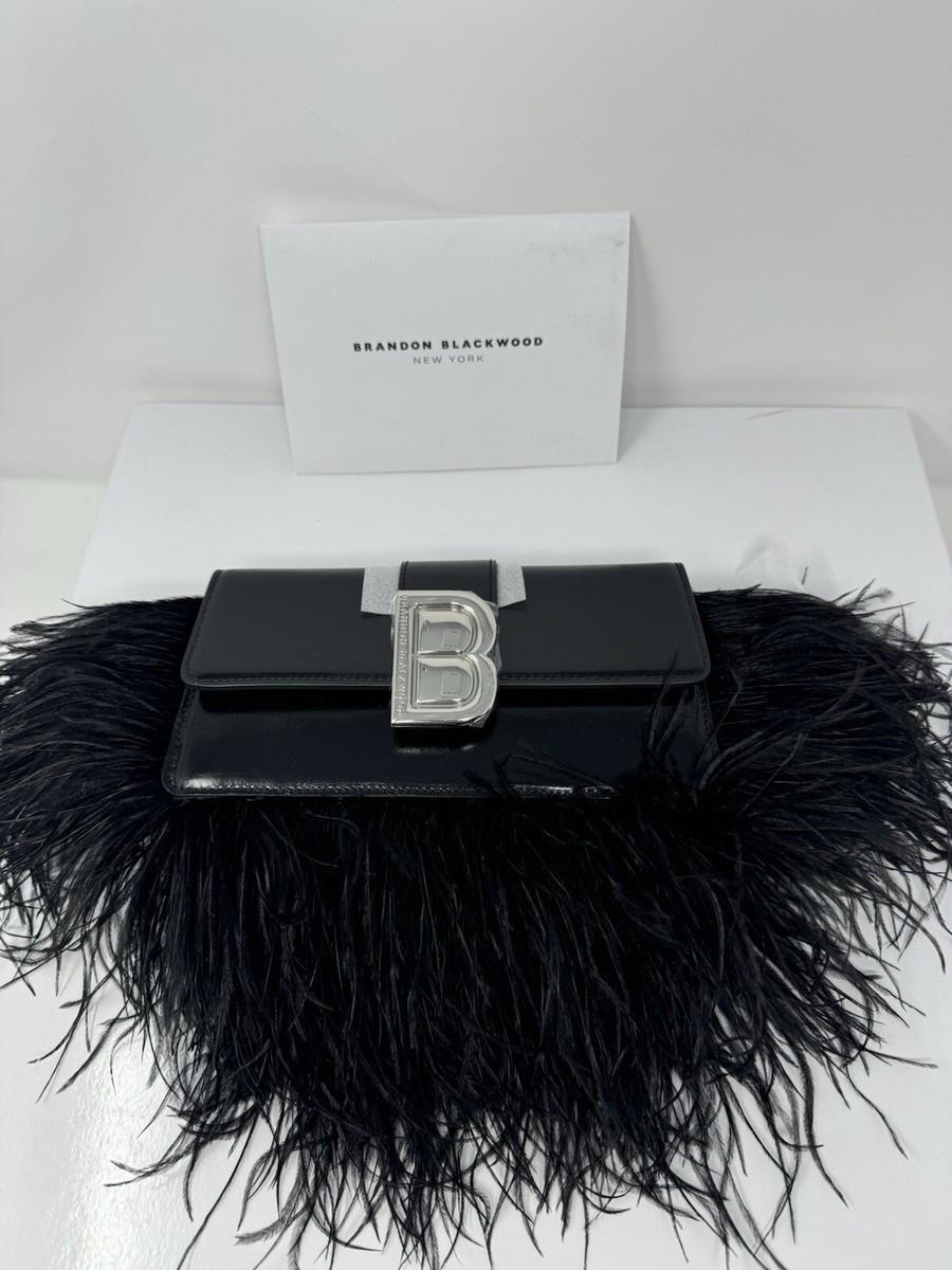 Brandon Blackwood Medium Nia Bag with Feathers $500msrp | eBay US