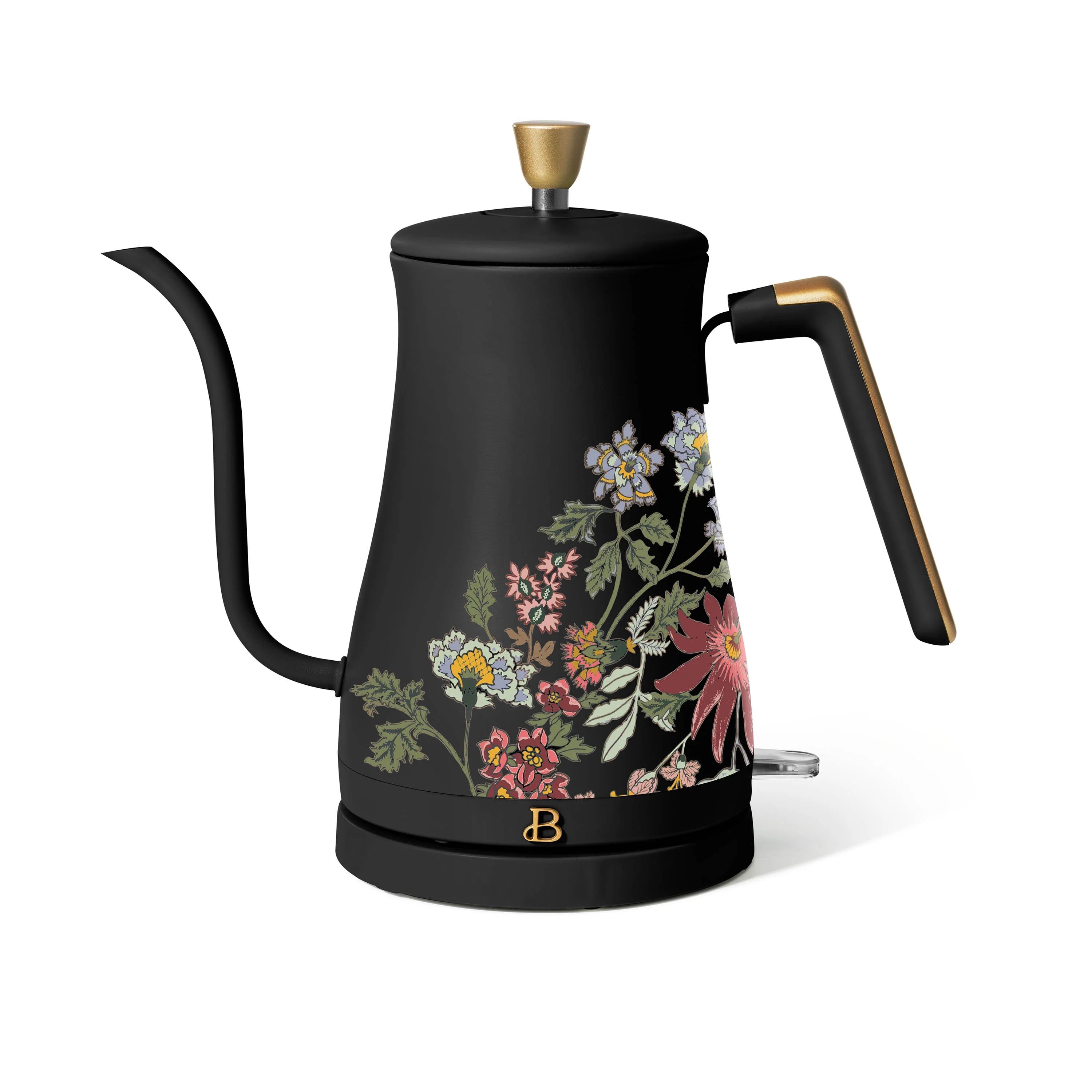 Beautiful 1-Liter Electric Gooseneck Kettle 1200 W, Wildflower by Drew Barrymore, Black | Walmart (US)