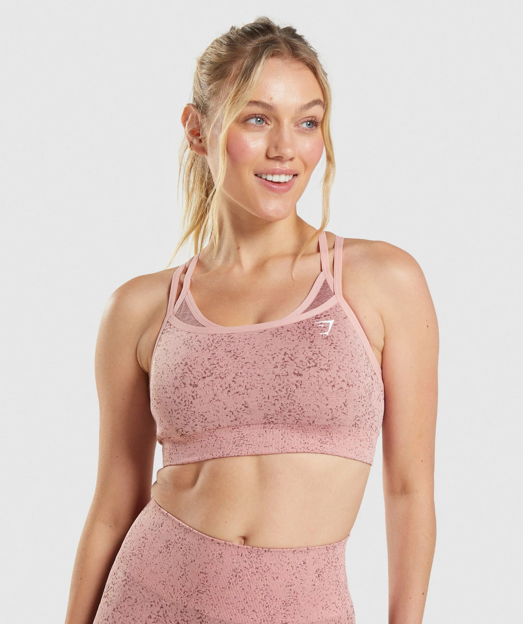 Gymshark Adapt Fleck Seamless Sports Bra - Mineral | Paige Pink | Gymshark US