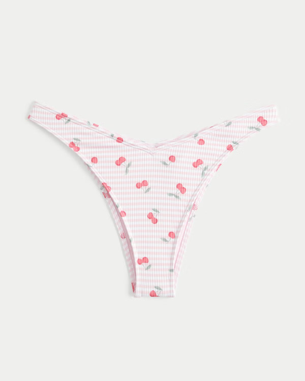 Women's Ribbed High-Leg Cheekiest Bikini Bottom | Women's Swimwear | HollisterCo.com | Hollister (UK)