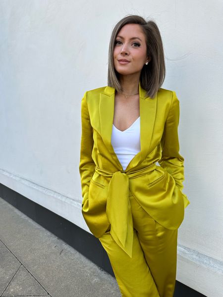 everything at express is 30-50% off right now through monday 5/29! this antique moss colored suit is ah-mazing. I’m wearing an xs in the blazer, pants, and tank. I would size up a 1/2 in the floral print heels! #ExpressPartner #ExpressYou #Sponsored 

#LTKstyletip #LTKunder100 #LTKsalealert