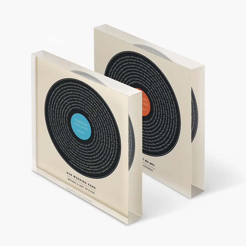 Custom 3D Acrylic Song Lyrics Plaque | Lime & Lou (US)