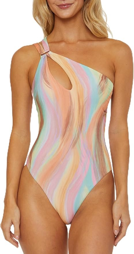 ISABELLA ROSE Women's Newport Dunes Maillot One Piece Swimsuit, Asymetrical, Bathing Suits | Amazon (US)