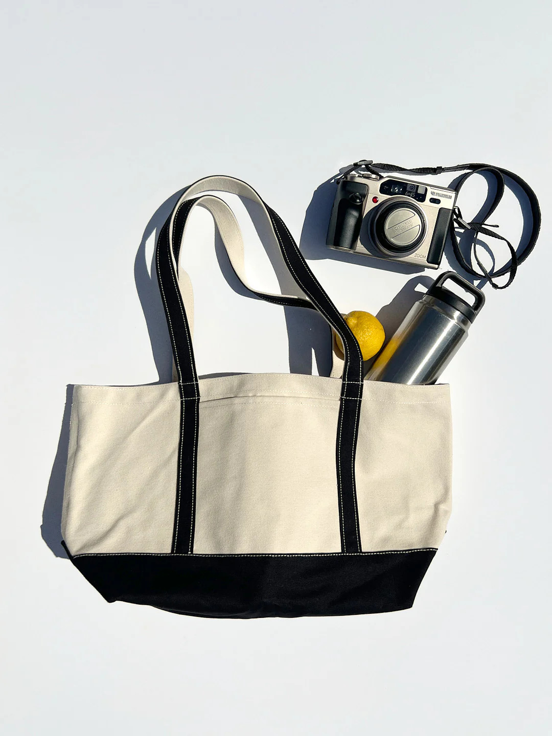 Medium Heavyweight Canvas Tote - Black | Lisa Says Gah