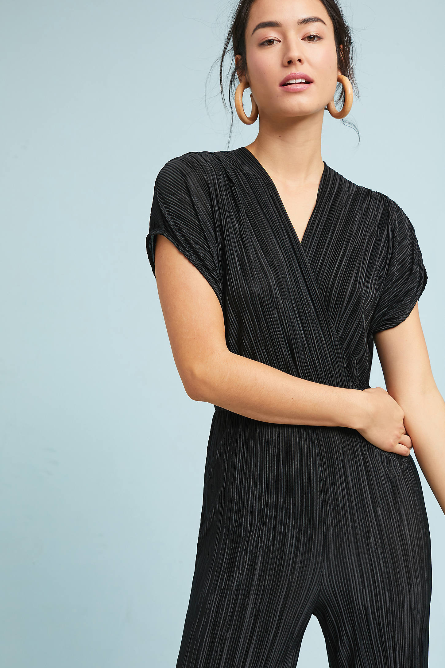 Pleated Metallic Jumpsuit | Anthropologie (US)