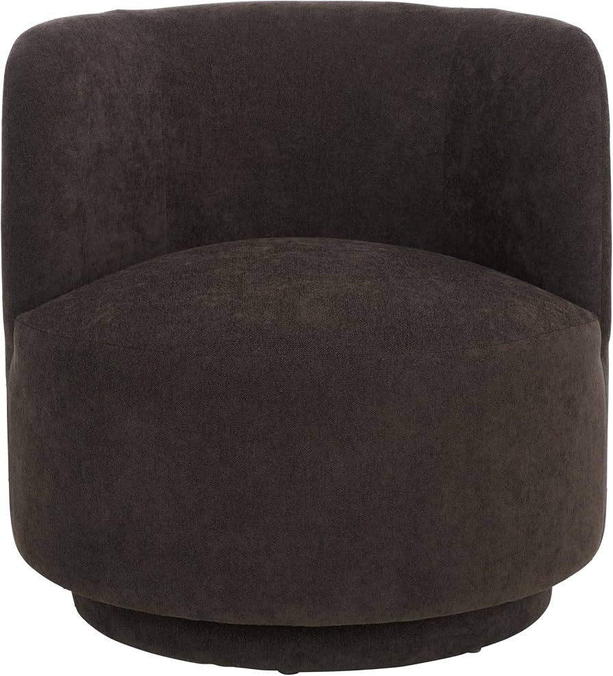 SAFAVIEH Home Collection Hayls Brown Linen Swivel Accent Chair (Fully Assembled) | Amazon (US)