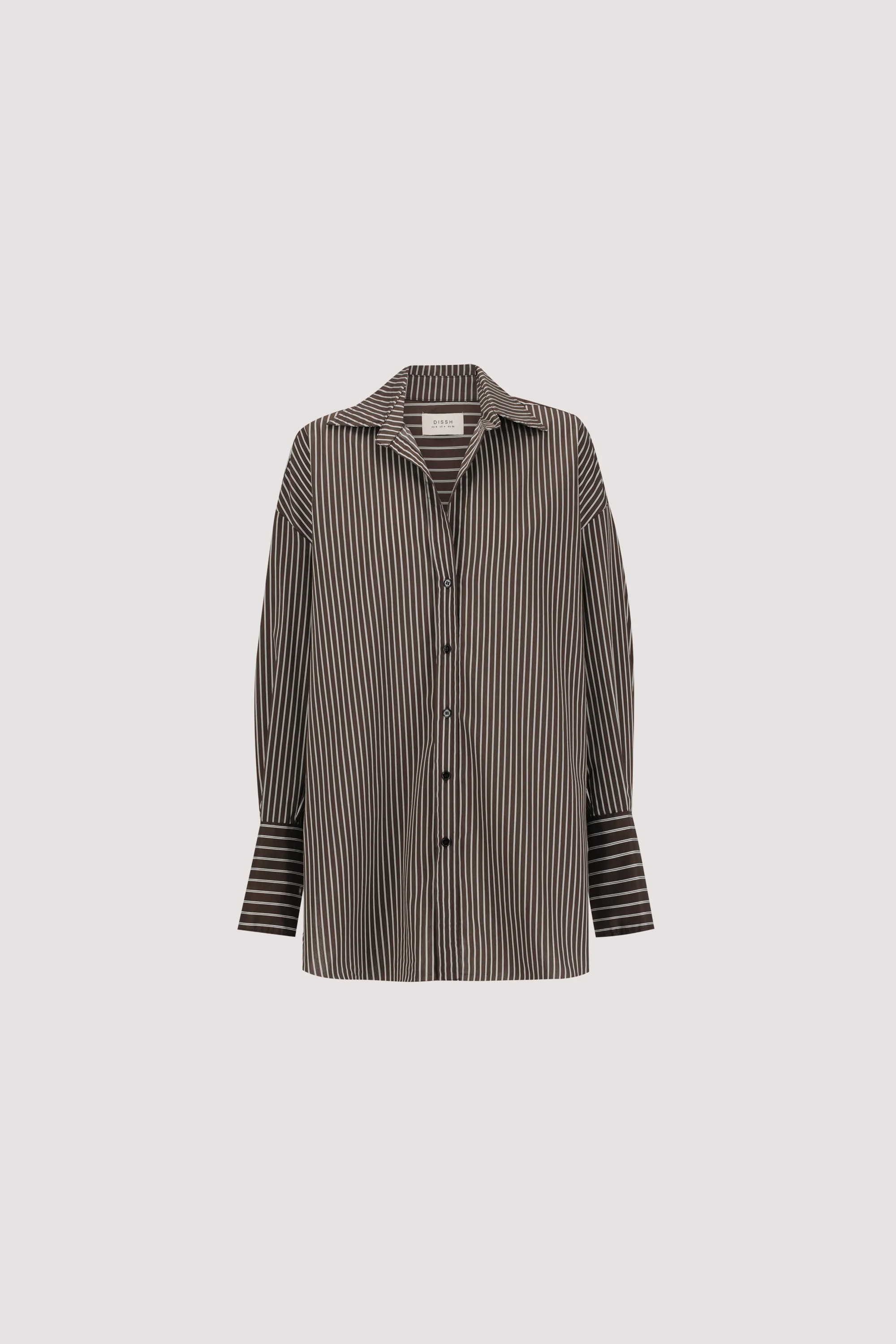 SABLE BITTER CHOC SILK BLEND SHIRT | DISSH
