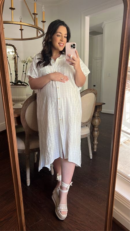 A beautiful white dress for vacations this summer! Pairing with a gorgeous sandal that goes great with everything! I sized up one to have plenty of room for my growing bump and fit more like maternity, can also make a great cover up!

#LTKshoecrush #LTKbump #LTKtravel
