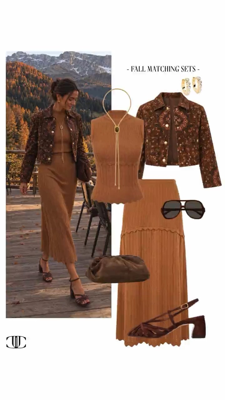 ✨ A perfect match for fall.

In Match Made, I’m sharing 8 chic matching sets that make getting dressed feel effortless. Think polished knits, tailored separates, rich seasonal tones, and easy head-to-toe looks you can wear for lunch, errands, travel, dinner, and everything in between.

The best part? Each set does the styling for you—and the pieces can be mixed into the rest of your wardrobe for even more outfit options. Tap to shop all 8 looks and find your new fall favorite. 🤎✨

#LTKStyle #MatchingSets #FallStyle #FallOutfits #EffortlessStyle #EverydayStyle #AutumnFashion #OutfitInspiration #LTKFinds

#LTKootd #LTKSeasonal #LTKOver40