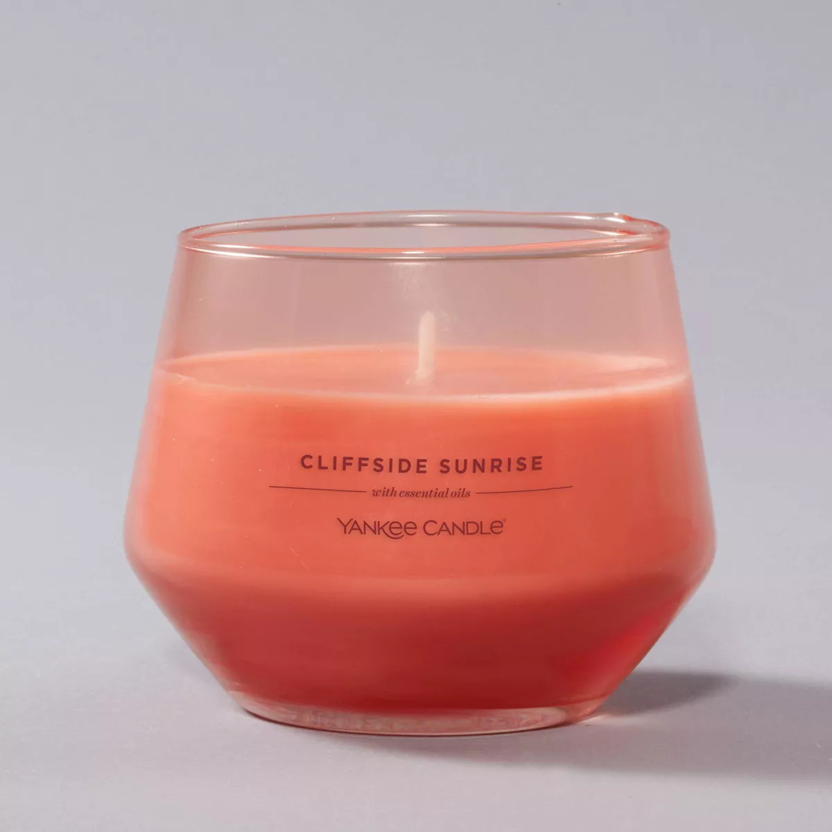 10oz Studio Glass Cliffside Sunrise Candle Mango Orange - Yankee Candle | Target