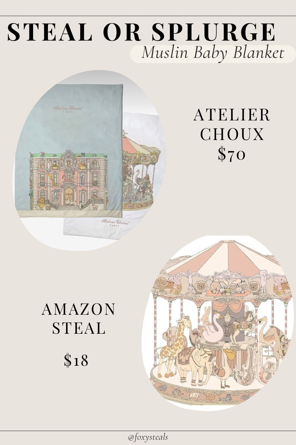 Love the Parisian elegance of Atelier Choux blankets but not the price? This dupe gives you the same soft, breathable muslin and chic patterns for a fraction of the cost. Perfect for swaddling, stroller walks, or gifting. Tap to shop this affordable luxury baby blanket 🎠✨ #AtelierChouxDupe #MuslinBlanket #BabyEssentials #AffordableBabyGear #BabyShowerGift

#LTKBump #LTKBaby #LTKFamily