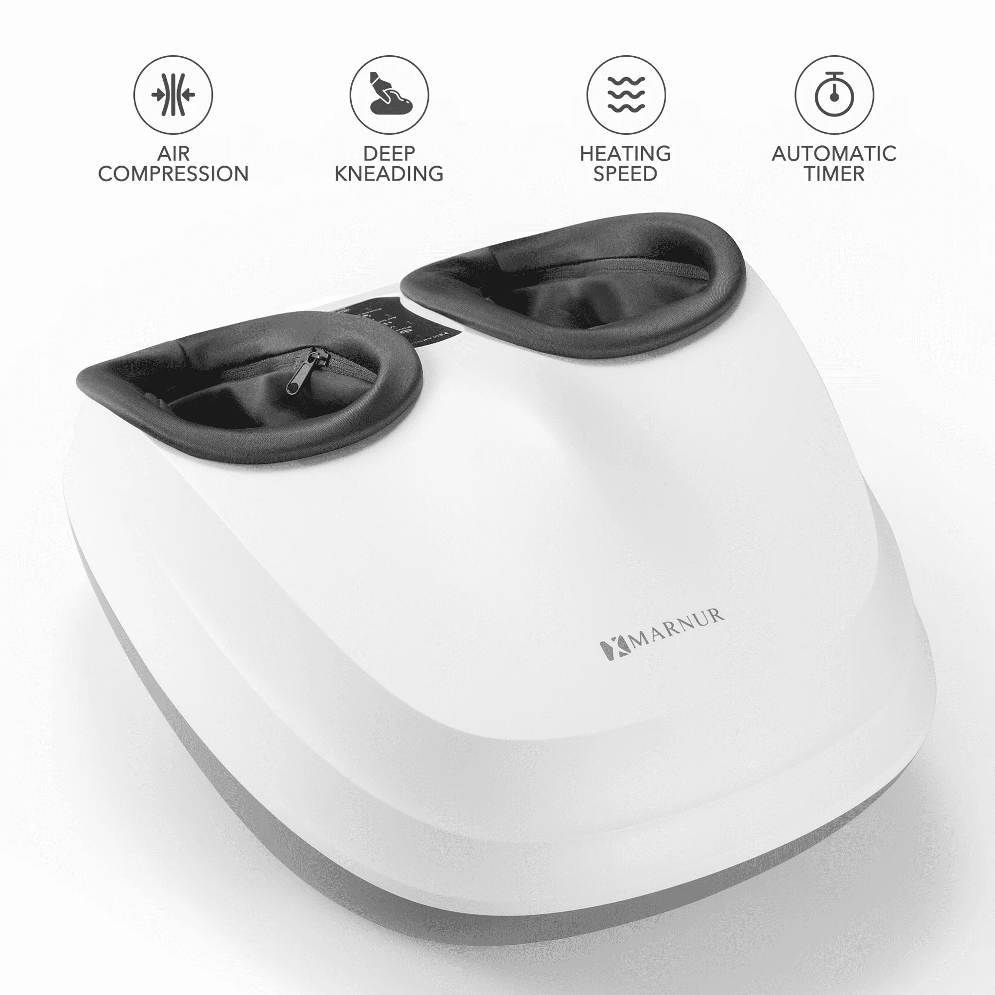 MARNUR Shiatsu Foot Massager with Heat, Air Compression, Deep Kneading Massage up to Size 12, Whi... | Walmart (US)
