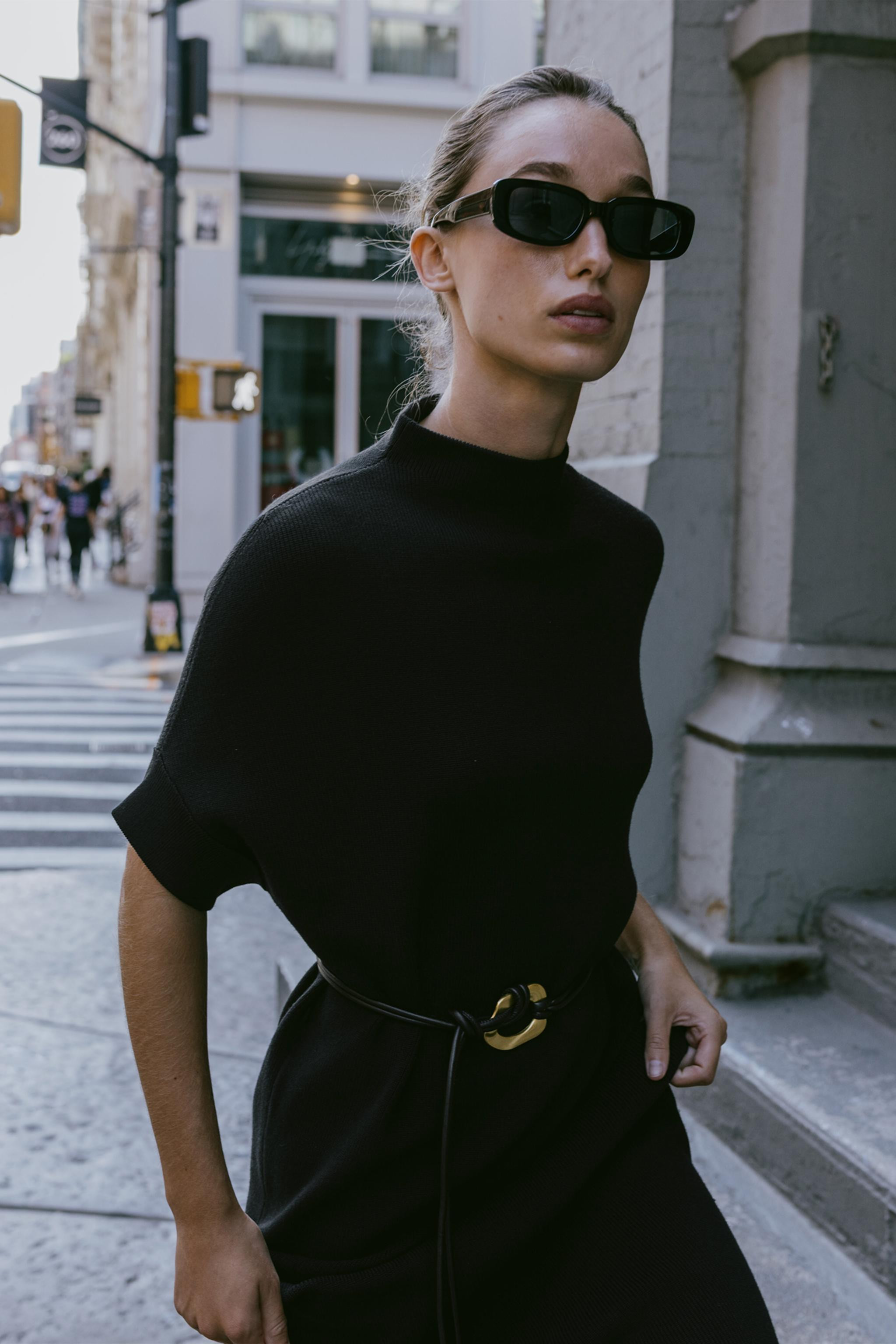 KNIT BELTED DRESS | Zara US