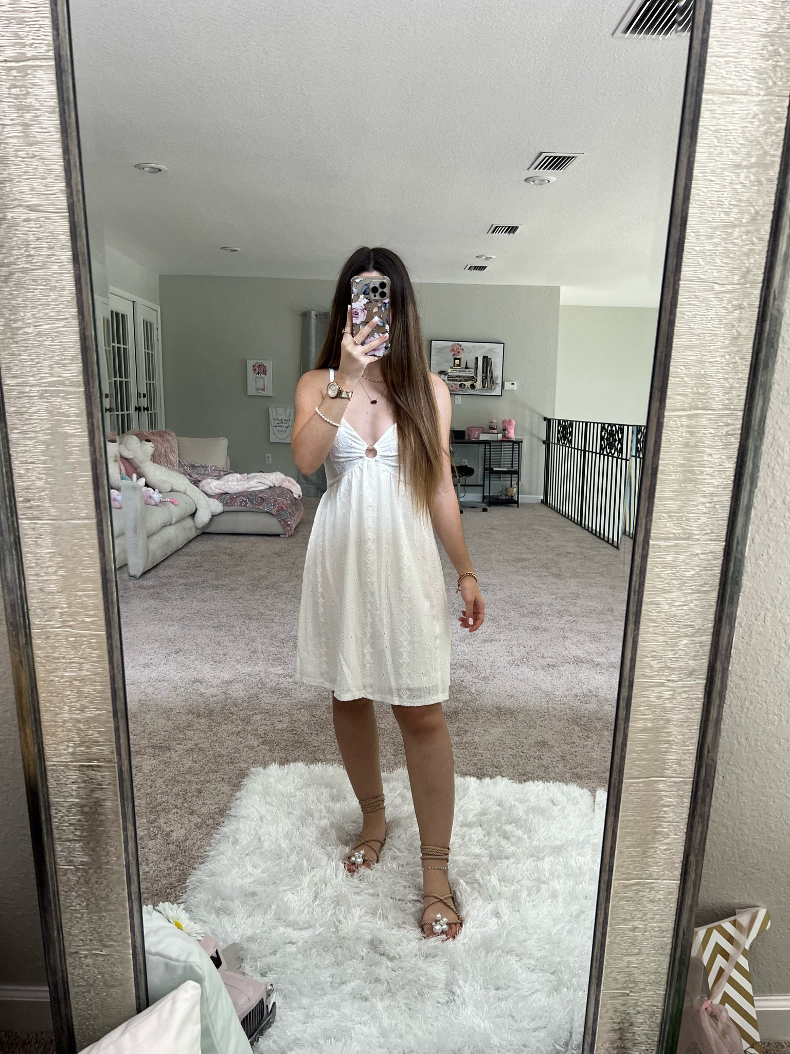 Gorgeous summer outfit! This summer eyelet dress is from Walmart and y’all online Walmart fashion is so underrated. Love white dresses for the summer, perfect everyday outfit, beach dress, resort wear, and even swimsuit coverup. Under $13, wearing an XS and running out of stock. My Macy’s pearl rope lace up sandals are on sale !! RUN these have been my go to vacation outfit sandals, wearing in an 5.5. Xoxo

#white #pearl #dress #minidress #summer #summerdress #resort #resortwear #cruise #beach #coverup #eyelet #sandals #anneklein #walmart #liketkit 

Follow my shop @lovelyfancymeblog on the @shop.LTK app to shop this post and get my exclusive app-only content!

#liketkit #LTKtravel #LTKsalealert #LTKunder100 #LTKstyletip #LTKshoecrush #LTKFind
@shop.ltk