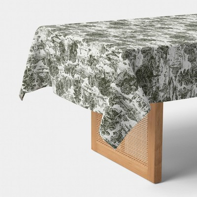 84"x60" Green Toile Tablecloth - Threshold™ | Target