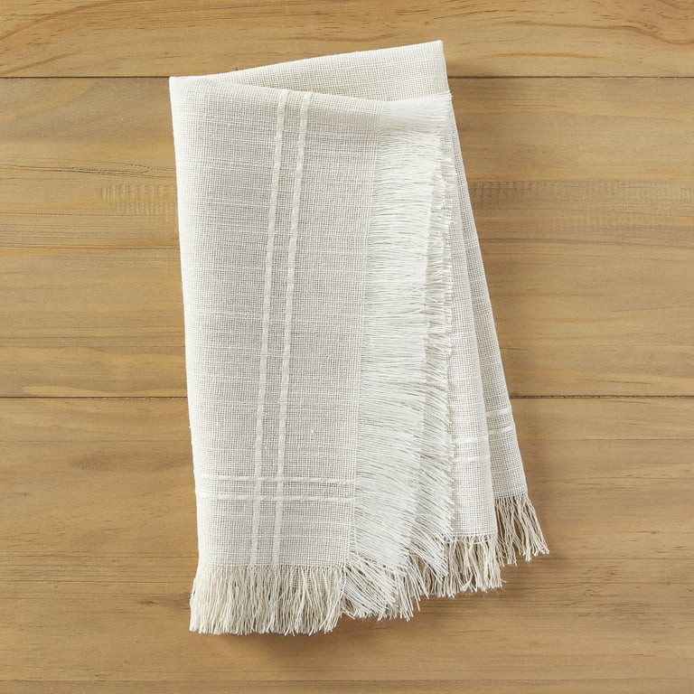 Better Homes & Gardens BG FRINGE 4PK NP - 20 x 20 - Beige - 57% Polyester/43% Cotton | Walmart (US)