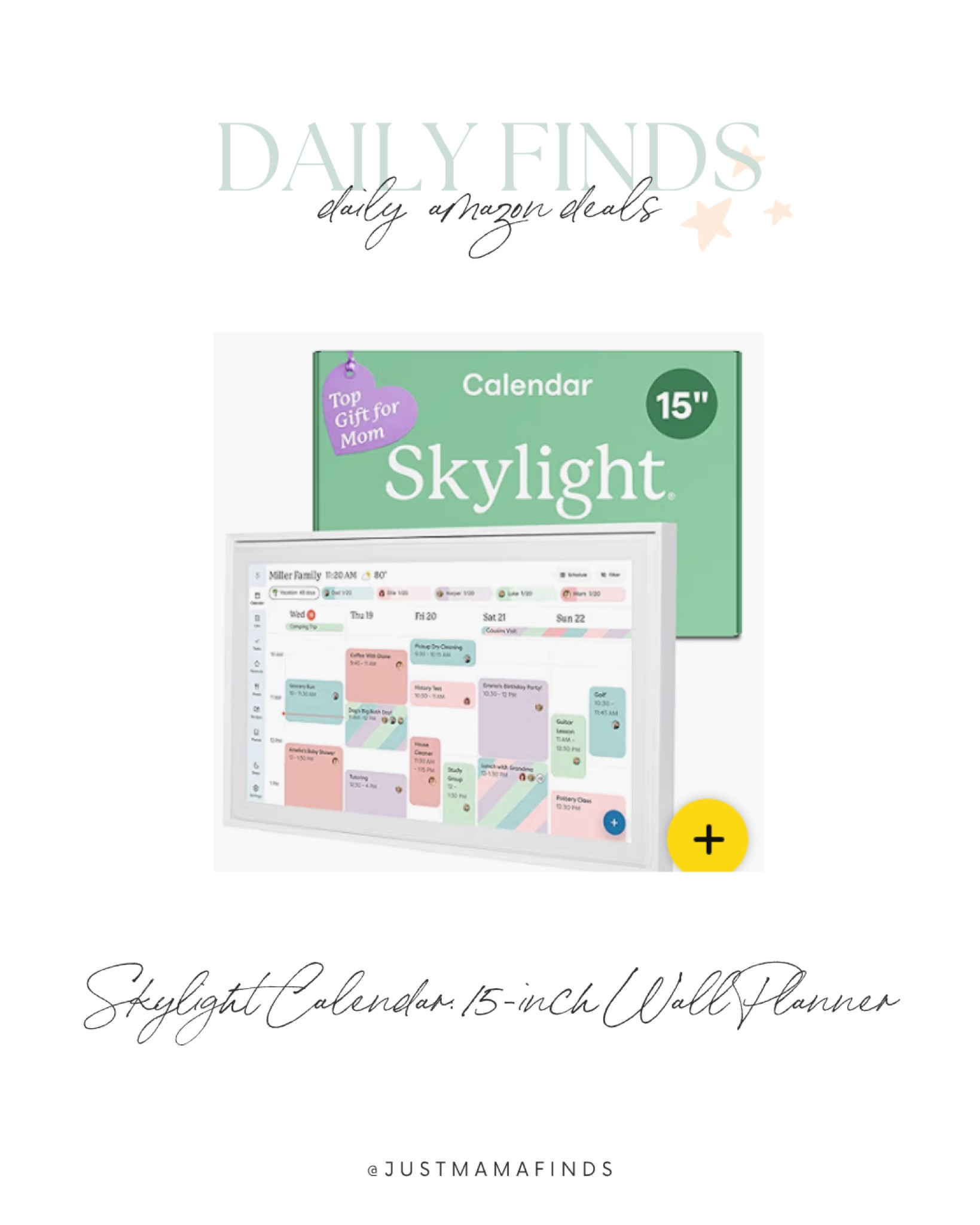 Skylight calendar is on Amazon daily deals! 

#LTKSaleAlert #LTKSeasonal #LTKU