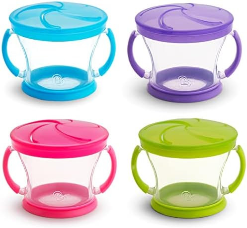 Munchkin Snack Catcher, 4 Pack, Blue/Green/Pink/Purple | Amazon (US)