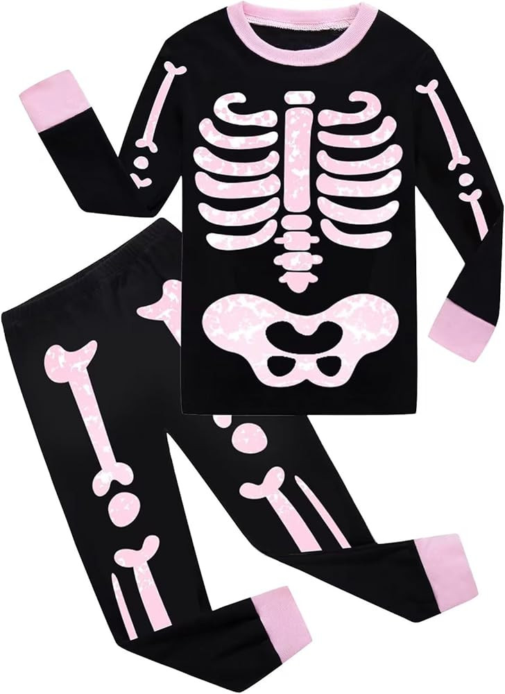 Cotton Long Sleeve Boys Halloween Pajamas Toddler Boys Holiday Pjs | Amazon (US)