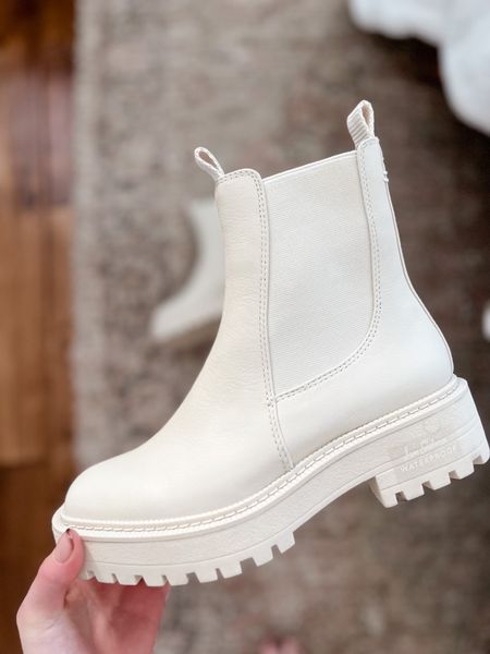 The Sam Edelman Laguna boots in ivory are gorgeous! I size up a half size. These are waterproof, too! Great for all weather. 

#LTKstyletip #LTKshoecrush