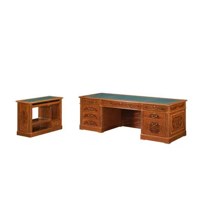 Infinity 2-piece Solid-wood Executive Desk Set | Wayfair North America