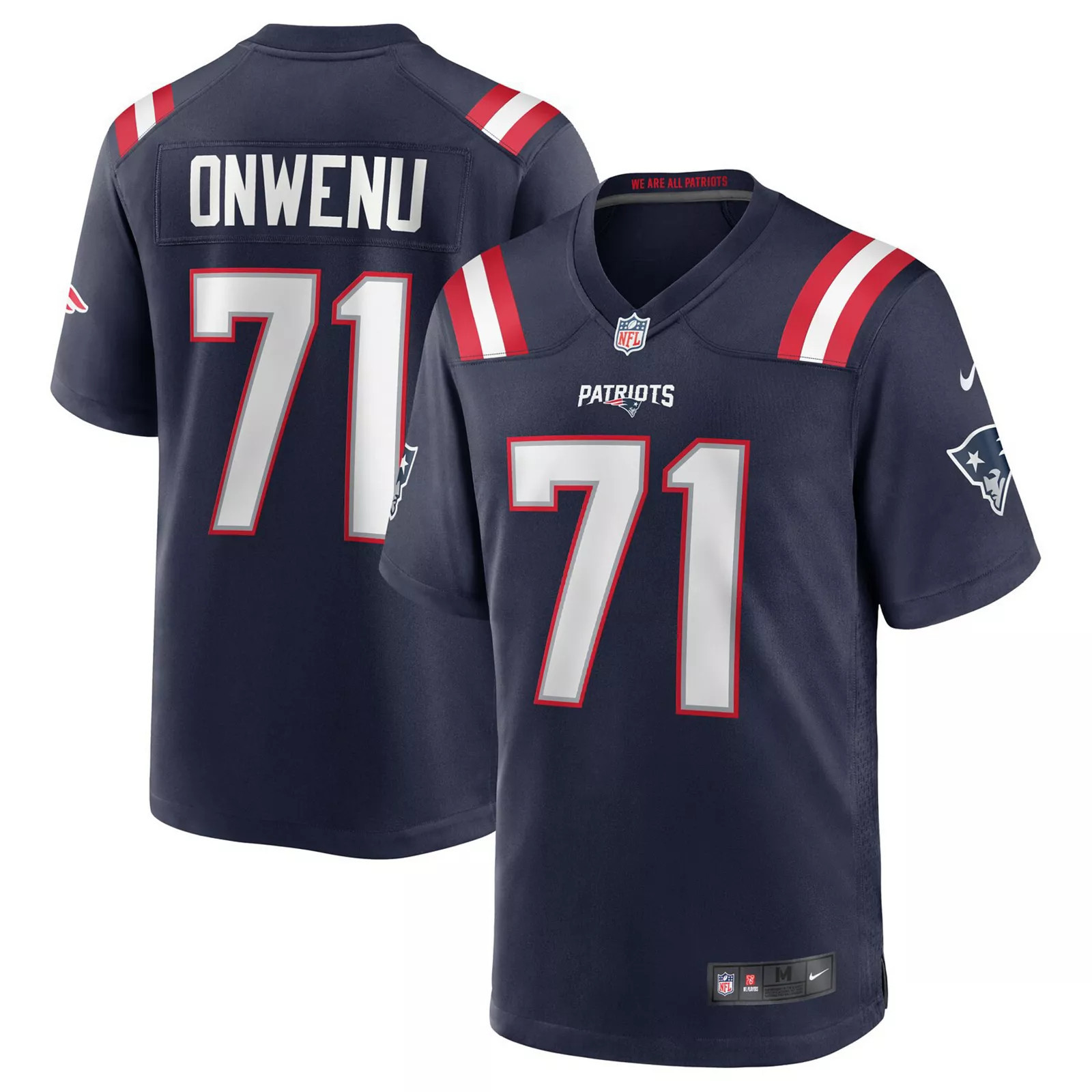 Men's Nike Mike Onwenu Navy New England Patriots Team Game Jersey, Size: 3XL, Blue | Kohl's