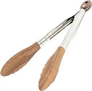 Boxiki Kitchen Tongs for Cooking with Wooden Tips - Nonstick Cooking Tongs & Salad Tongs for Serv... | Amazon (US)