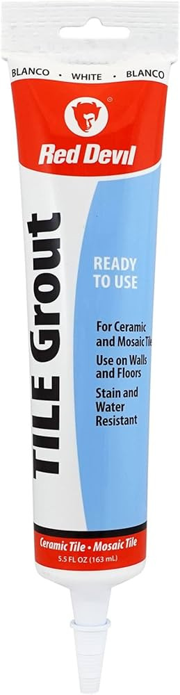 Red Devil 0425 Pre-Mixed Tile Grout Squeeze Tube, 5.5 oz., White | Amazon (US)