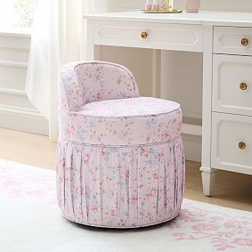 LoveShackFancy Windsor Rose Leona Vanity Stool | Pottery Barn Teen