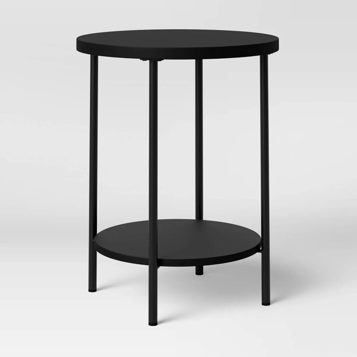 Wood and Metal Round End Table Espresso - Room Essentials™ | Target