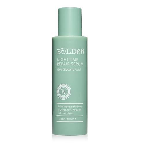 Bolden Nighttime Repair Serum | Facial Serum for Dark Spots and Discoloration | Ideal for Acne-Prone & Melanin-Rich Skin | 1.7 Fl Oz | Amazon (US)