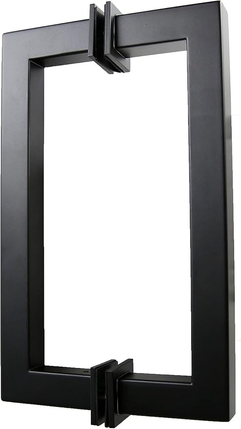 Stainless Steel 304 Grade Tubular Back to Back Shower Door Pull Handle (8-Inch, Square, Matt Blac... | Amazon (US)