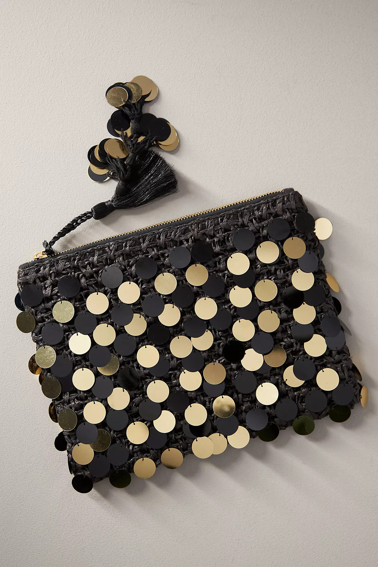 Paillette Top-Zip Pouch | Anthropologie (US)