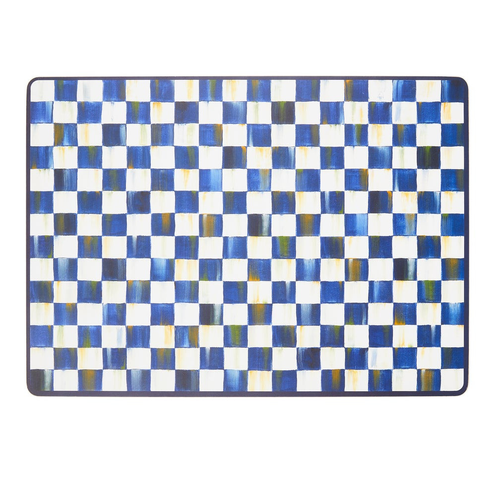 Royal Check Cork Back Placemats, Set of 4 | MacKenzie-Childs