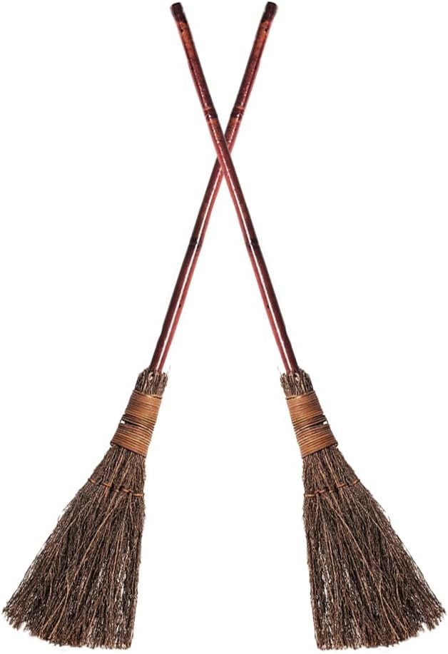 Cinnamon Scented Broom with Bamboo Handle (2-Pack) - 36" Heather Broom - Holiday Decor | Amazon (US)