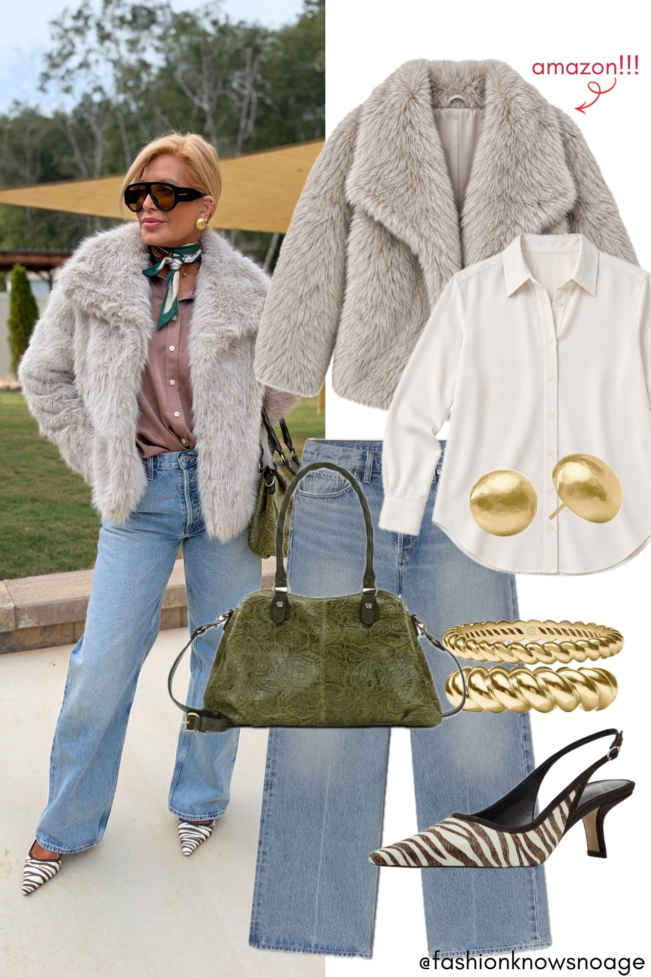 fab ootd 🤎

Julie Vos
Amazon fur coat
Spanx button downs
Sam Edelman shoes
Patricia Nash handbag