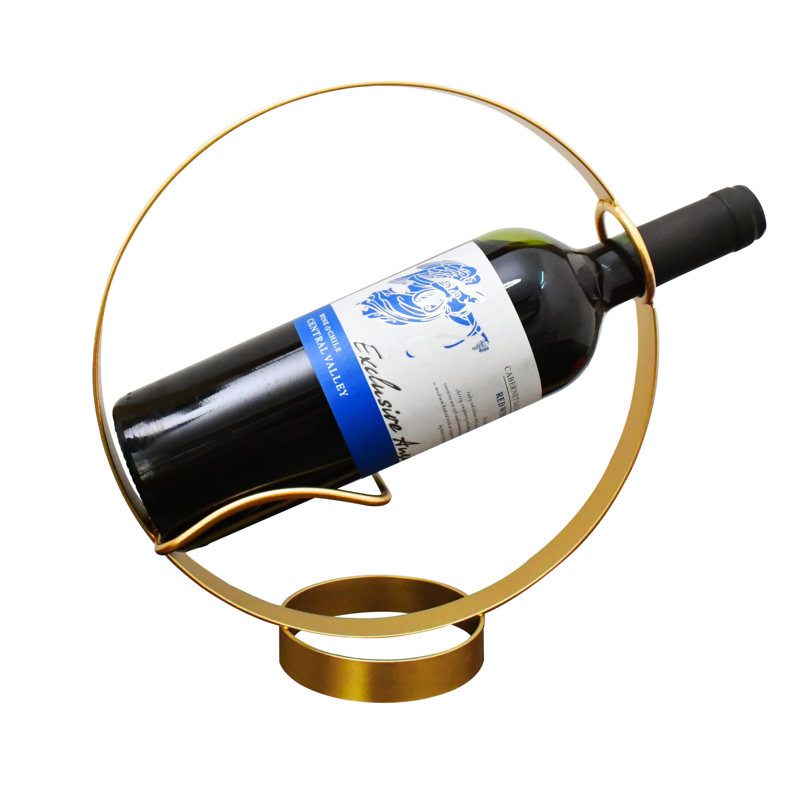 Wine Holder Stand for Tabletop and Countertop - Metal Single Wine Bottle Rack Decorative Freestan... | Amazon (US)