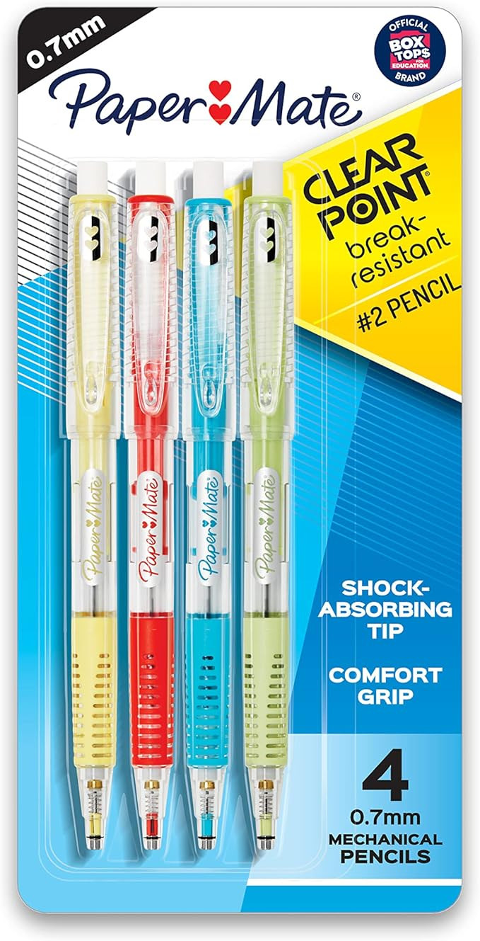 Paper Mate Clearpoint Mechanical Pencils 0.7mm, Break Resistant HB 2 Lead, School Supplies, Art S... | Amazon (US)