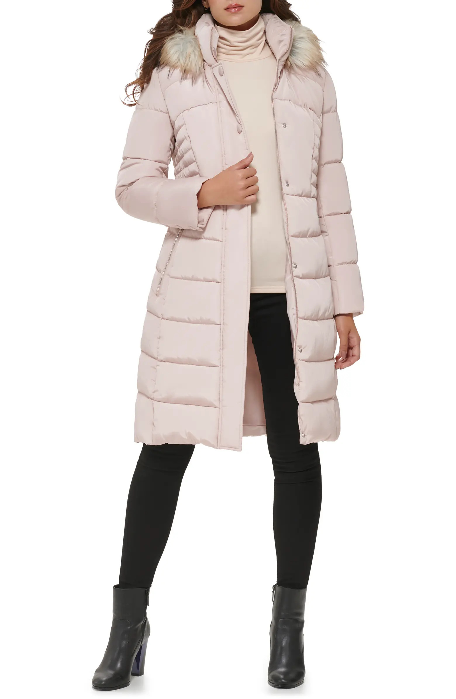 Memory Faux Fur Trim Hooded Puffer Coat | Nordstrom