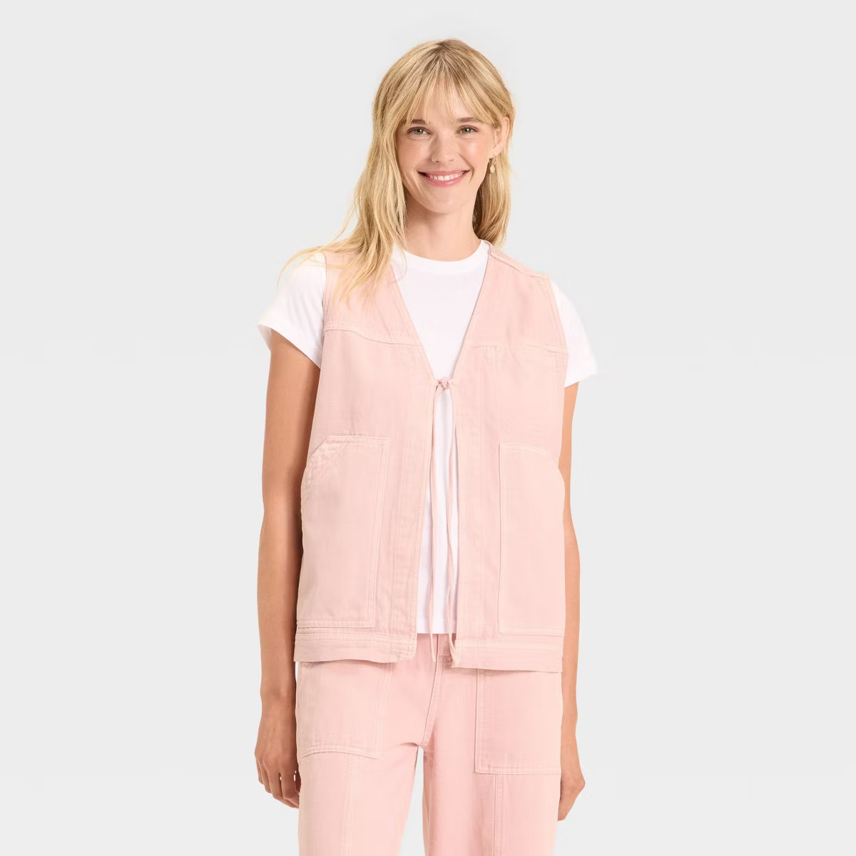 Women's Denim Tie-Front Utility Vest - Universal Thread™ | Target
