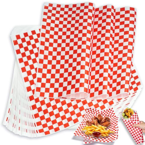 100Pcs Wax Paper Sheets for Food, Ultra Grease Resistant Deli Paper Sheets, Must-Have Sandwich Wrapping Paper at School Lunches, Perfect Food Basket Liners for BBQ and Festival, YEHOSHUN 11x11" | Amazon (US)