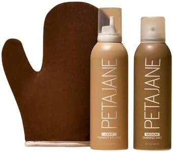 Peta Jane Light Self Tanner Mousse, Applicator Mitt & Medium Mist Bundle | Amazon (US)