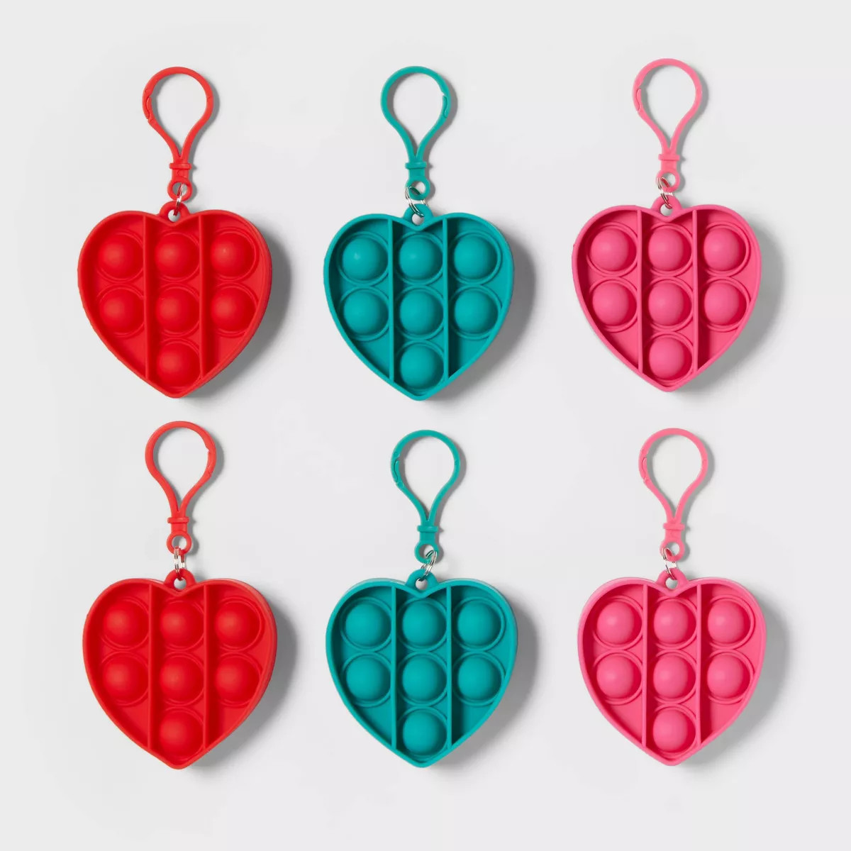 6pc Heart Valentine's Day Pop Its Party Favor Sets - Spritz™ | Target