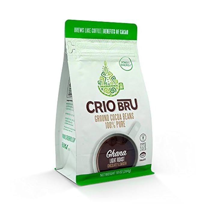 Crio Bru Ghana Light Roast 10oz Bag | Natural Healthy Brewed Cacao Drink | Great Substitute to Herba | Amazon (US)