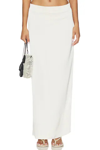 Front Row Maxi Skirt in Cream | Revolve Clothing (Global)
